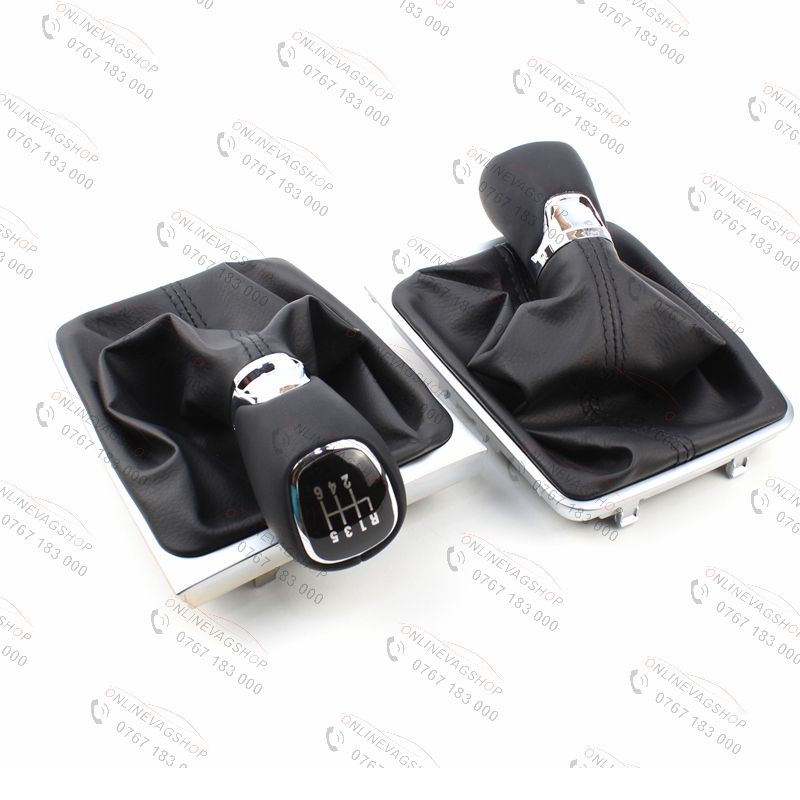 Nuca schimbator piele 4x4 Passat B6,CC,3C,B7 in 5 sau 6 viteze cu manson